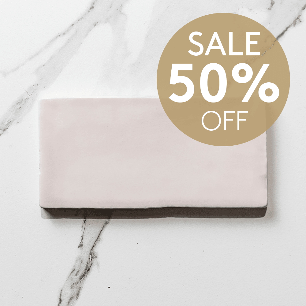 Powder Pink 75x150 Matte Subway Tile - Perfect for Kitchen Backsplash, Bathroom Walls & Cottage Style Decor