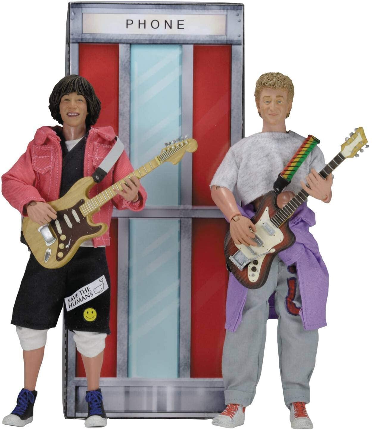 Bill & Ted's Excellent Adventure: Wyld Stallyns NECA 2-Pack Action Figures - Movie Collectibles for Display & Play | Perfect for Fans & Toy Collectors