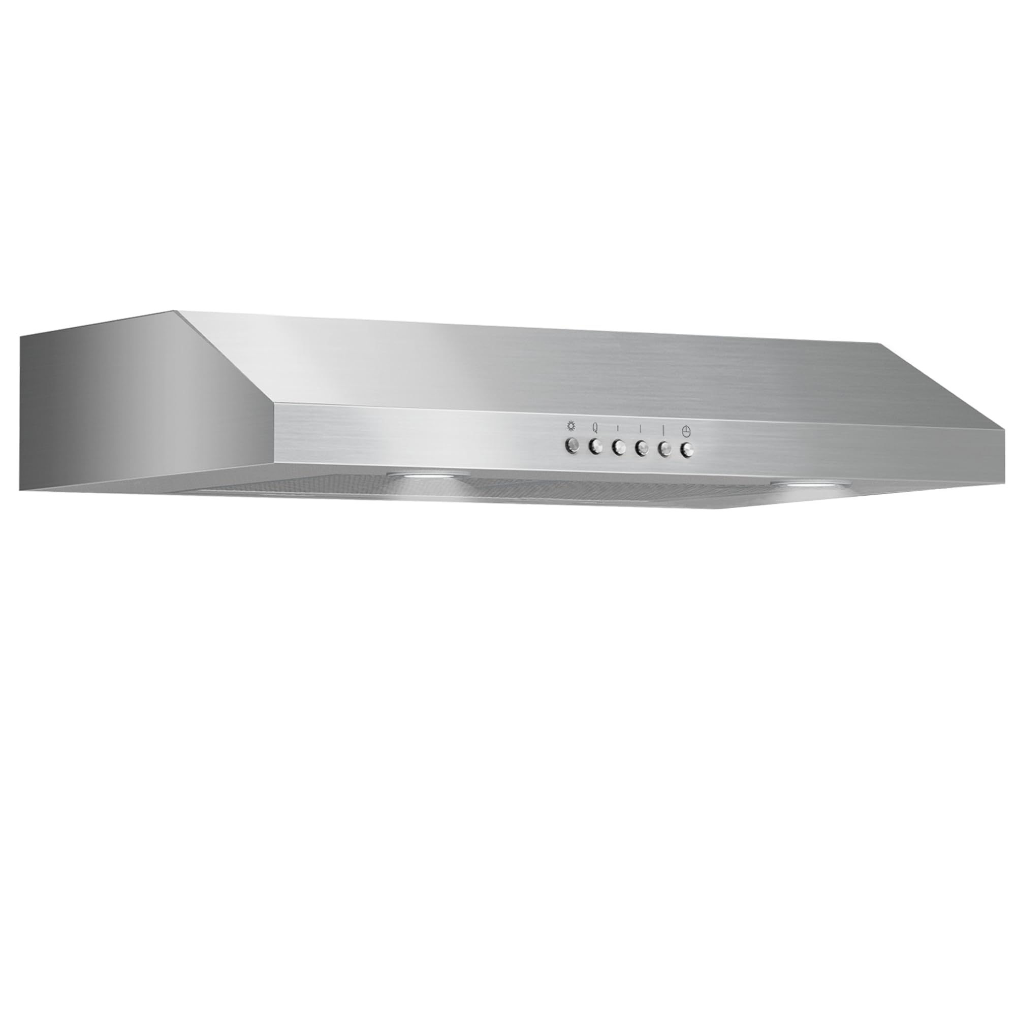 ONEEON 24 Inch Under Cabinet Range Hood - Slim Stainless Steel Kitchen Vent Hood with 4-Speed Exhaust Fan, 2 Washable Filters & LED Lights | Perfect for Small Kitchens, Apartments & Remodeling Projects