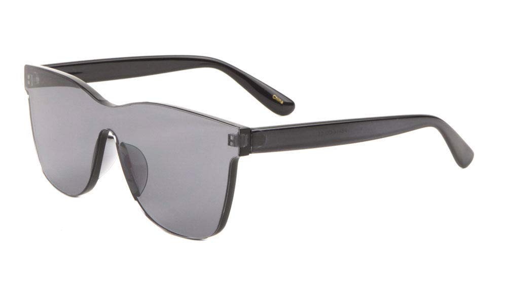 Tahiti Thick Square Bold Shield Mono Sunglasses for Men & Women - UV400 Protection, Polarized Lens, Fashionable Retro Style - Perfect for Driving, Beach, Outdoor Activities & Summer Vacation