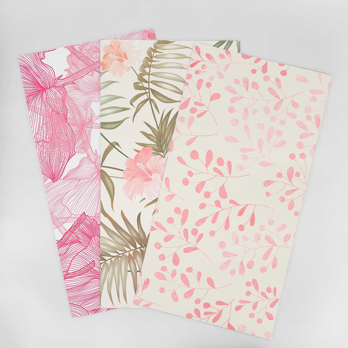 Waterproof Pink Bathroom Wallpaper Sample - Floral & Similar Tones 003 | Peel & Stick Removable Wall Decor for Bath, Powder Room & Vanity Areas