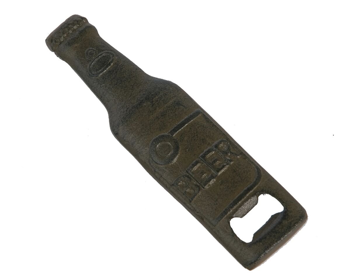 Vintage Cast Iron Bottle Opener - Heavy Duty Antique Brown Beer Bottle Opener 6.25 Inch - Perfect for Bars, BBQs, Camping & Outdoor Parties