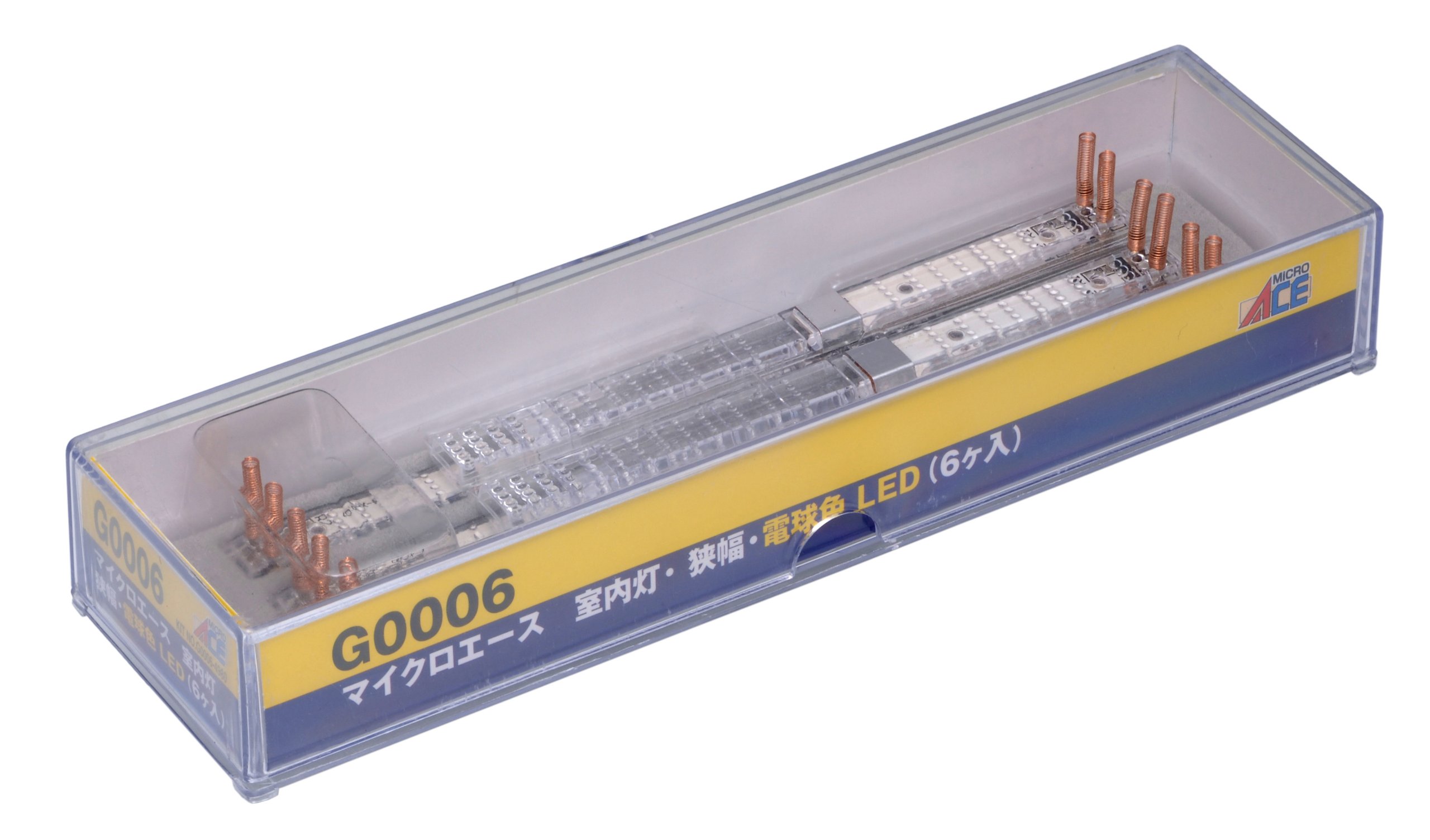 Micro Ace LED Narrow Width Room Light for Model Trains - 6 Pack | Perfect for Dioramas, Train Layouts & Miniature Scenes