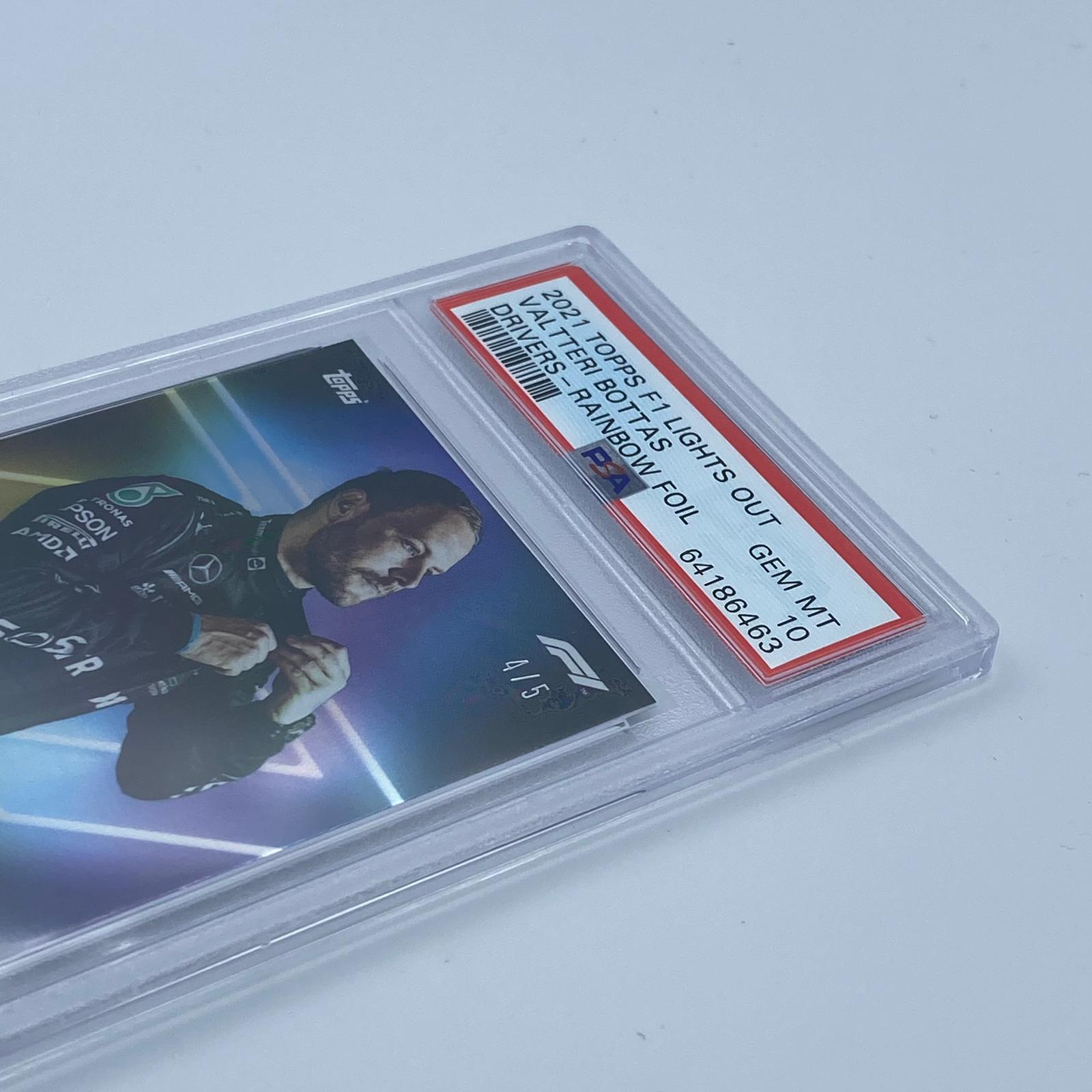 PSA 10 Valtteri Bottas 4/5 Rainbow Foil F1 Racing Card - Perfect for Collectors, Fans & Sports Memorabilia Displays