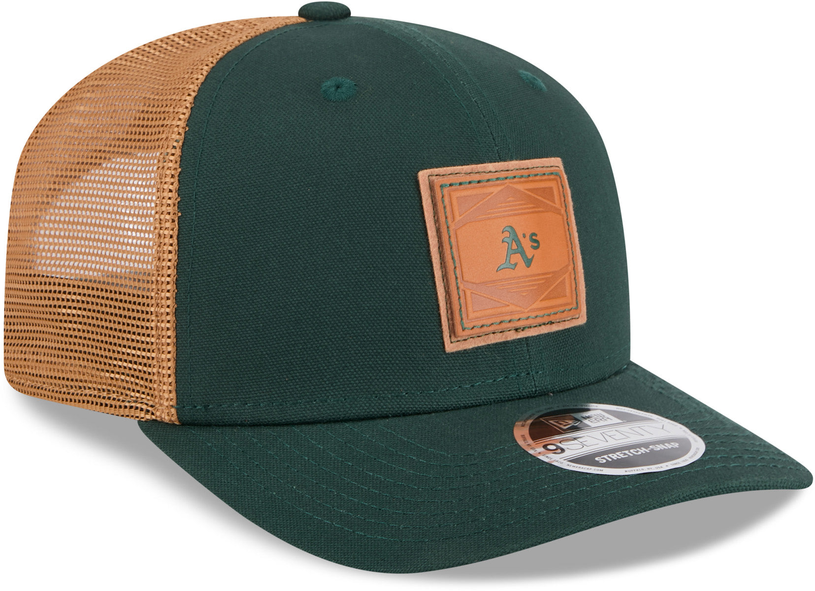 Oakland Athletics New Era 9Seventy Stretch Snapback Baseball Cap - Adjustable & Comfortable MLB Hat for Men & Women - Perfect for Baseball Games, Casual Wear & Sports Fans