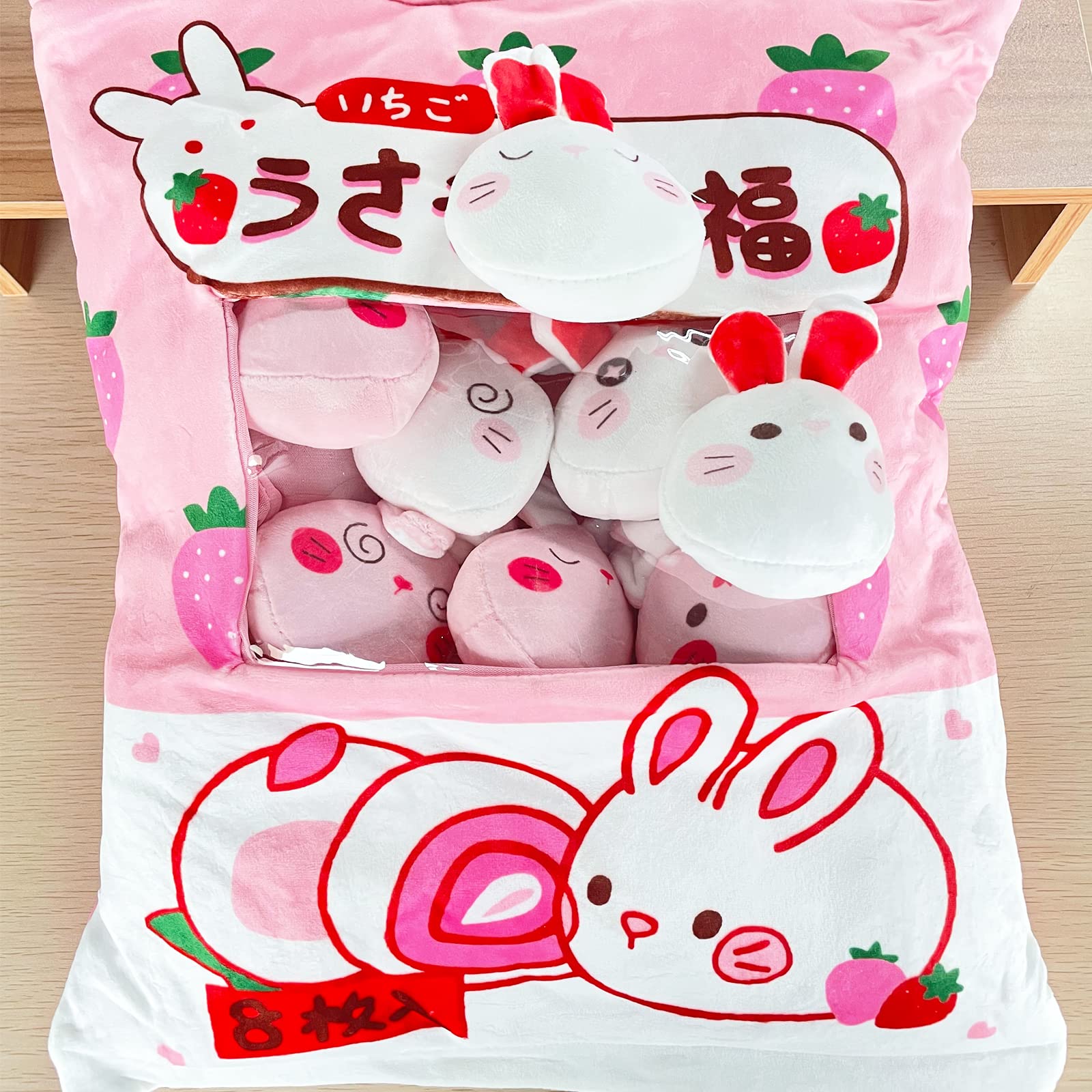 LUNK Mini Plush Pudding Doll - Soft Bunny Stuffed Animal Toy, Cute Simulation Snack Plushie for Kids, Home Decor, Sofa Pillow (Perfect for Nursery, Gift, Bedroom Decoration & Cuddling)