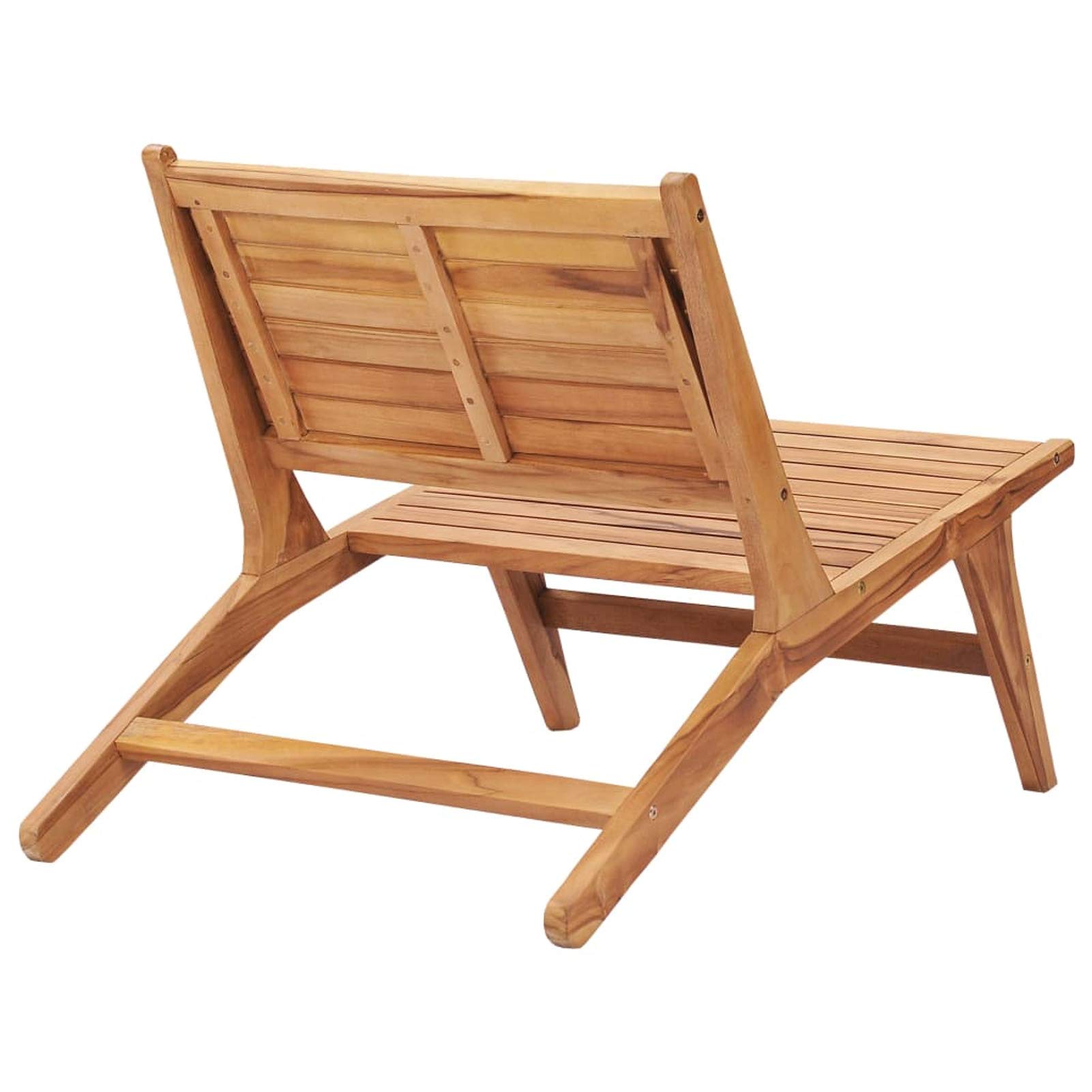 Stackable Outdoor Patio Chairs with Footrest - Solid Teak Wood Folding Garden Chairs for Poolside, Deck, Backyard & Balcony - Weather-Resistant Patio Furniture Set