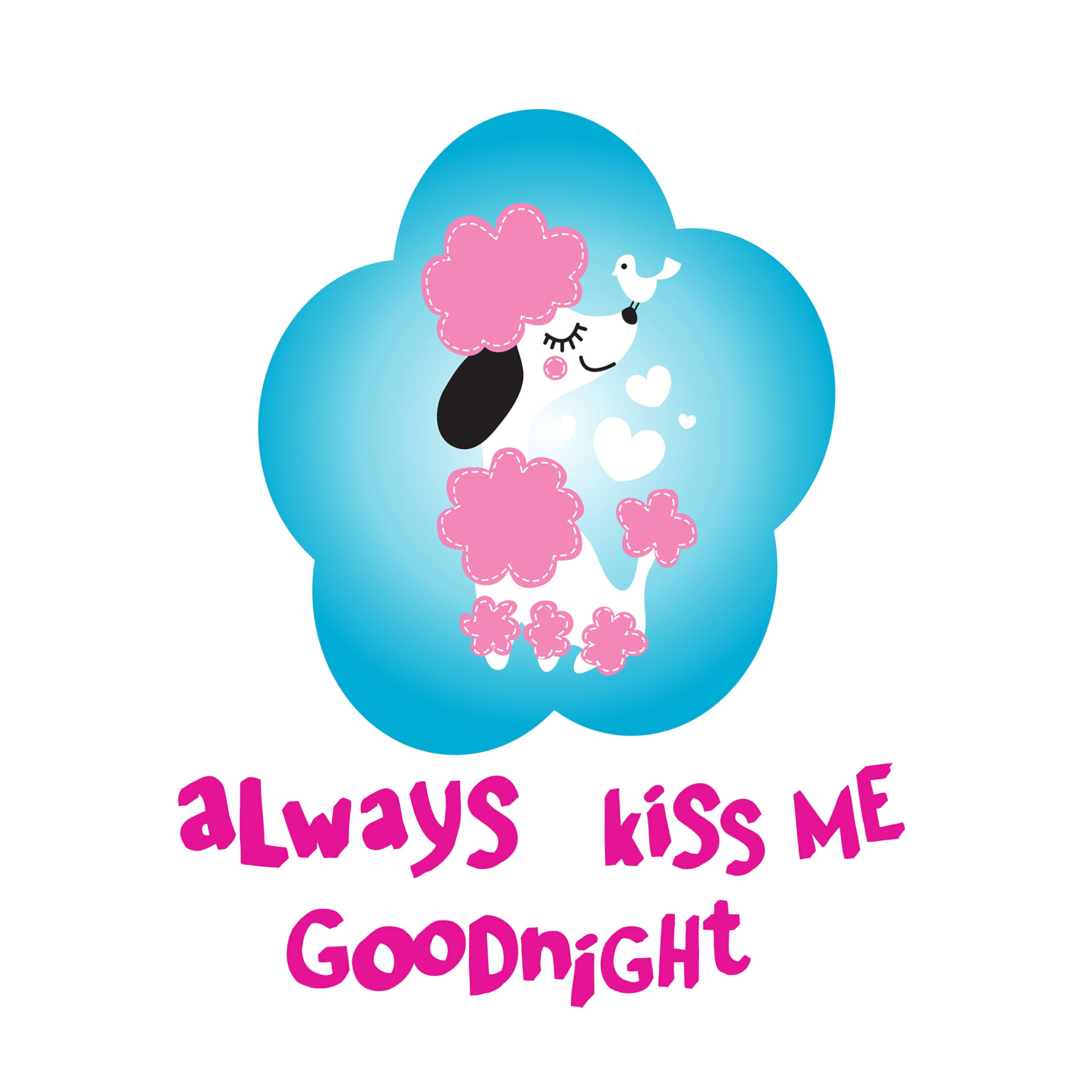 Cartoon Poodle Vinyl Wall Sticker - Nursery, Baby Room, Bedroom & Living Room Decor - 8