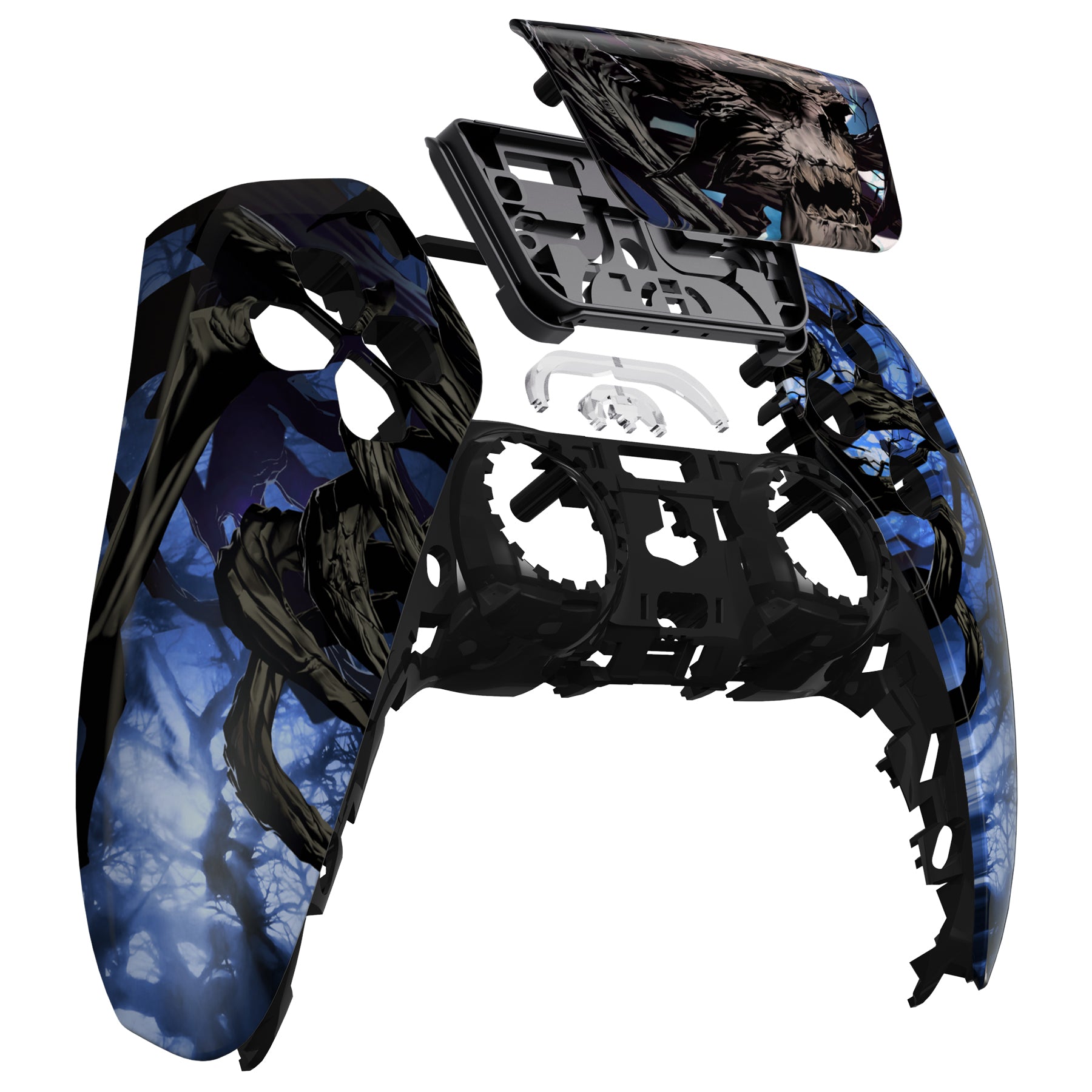 eXtremeRate Glow in the Dark Front Housing Shell for PS5 Controller (BDM-010/020/030/040/050) - Earth Lord Design - Custom Replacement Cover with Touchpad - Perfect for Gaming, Cosplay & Controller Customization