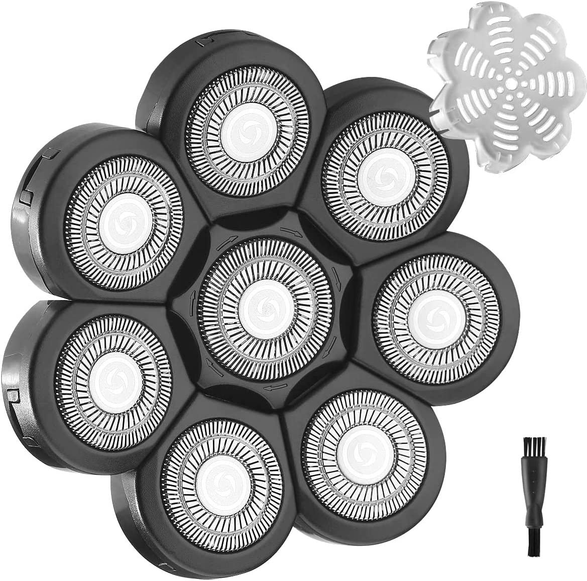 Universal Upgrade 8 Heads Replacement Blades for Freedom Series Head Shaver - Compatible with Most Mainstream Brands - Smooth Shaving for Bald Head & Body Grooming at Home or Travel