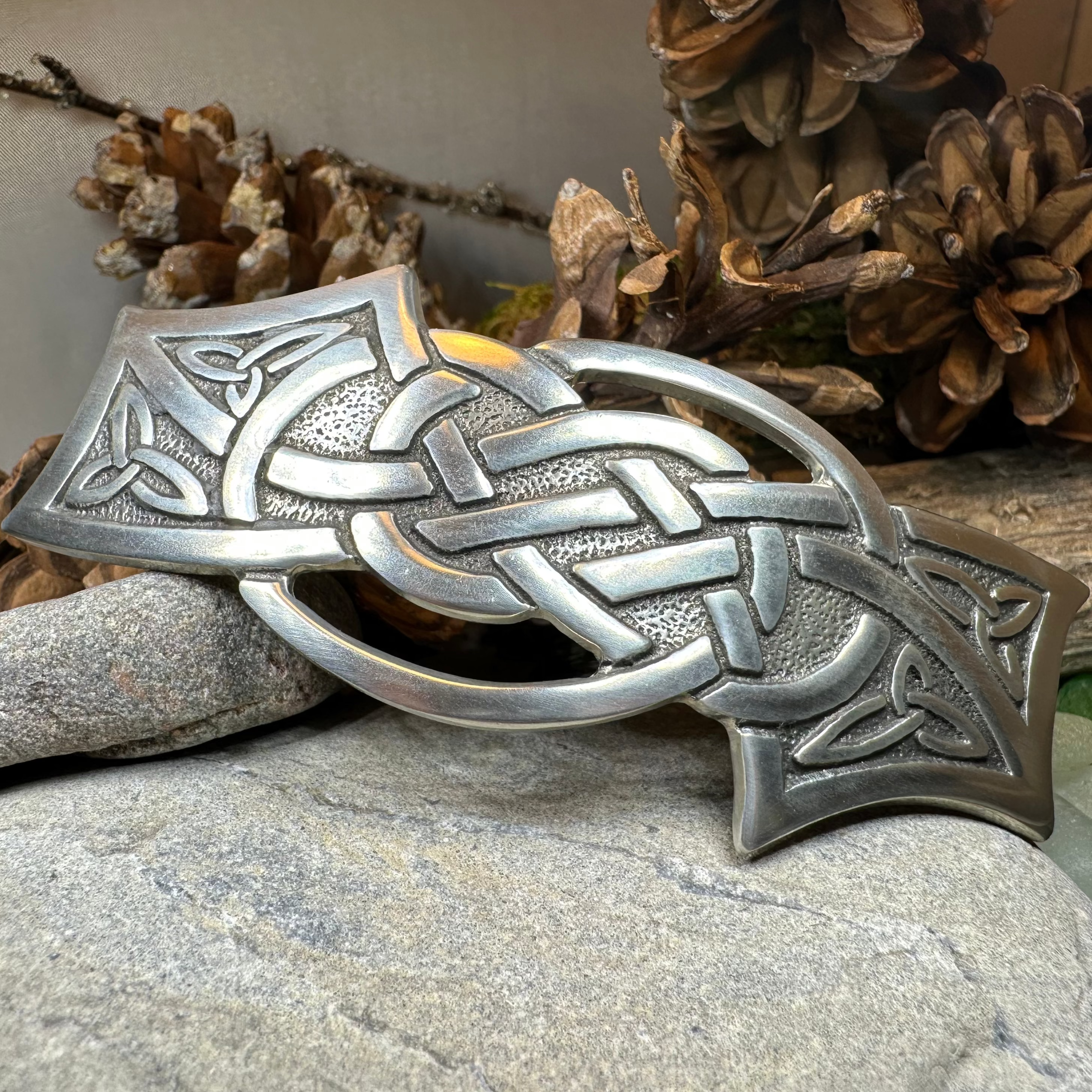 Celtic Knot Hair Clip for Women - Elegant Irish Celtic Design Hair Accessory for Weddings, Parties & Everyday Style