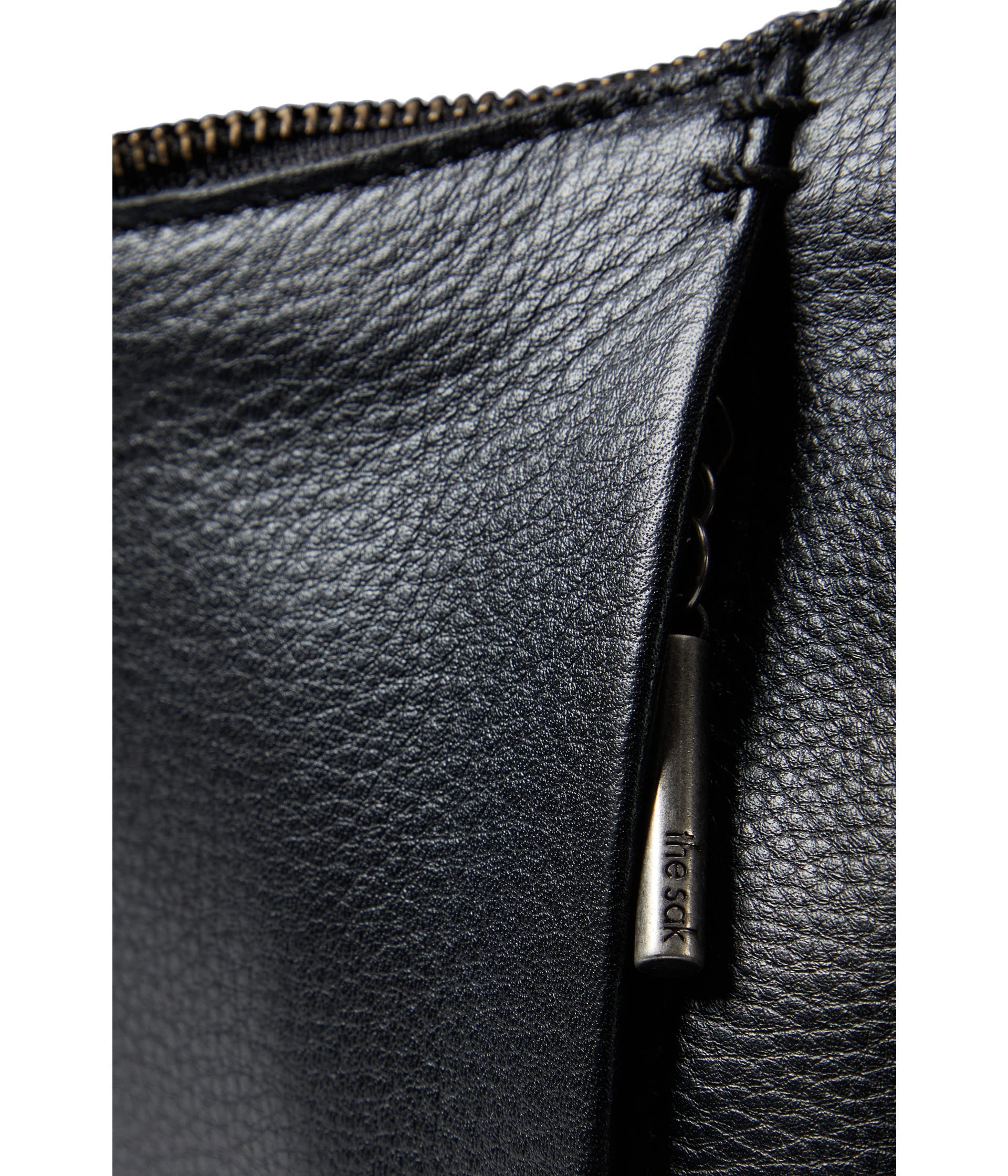 The Sak Brook Hobo Leather Shoulder Bag - Single Strap Crossbody Purse for Women, Black | Perfect for Work, Travel & Everyday Use