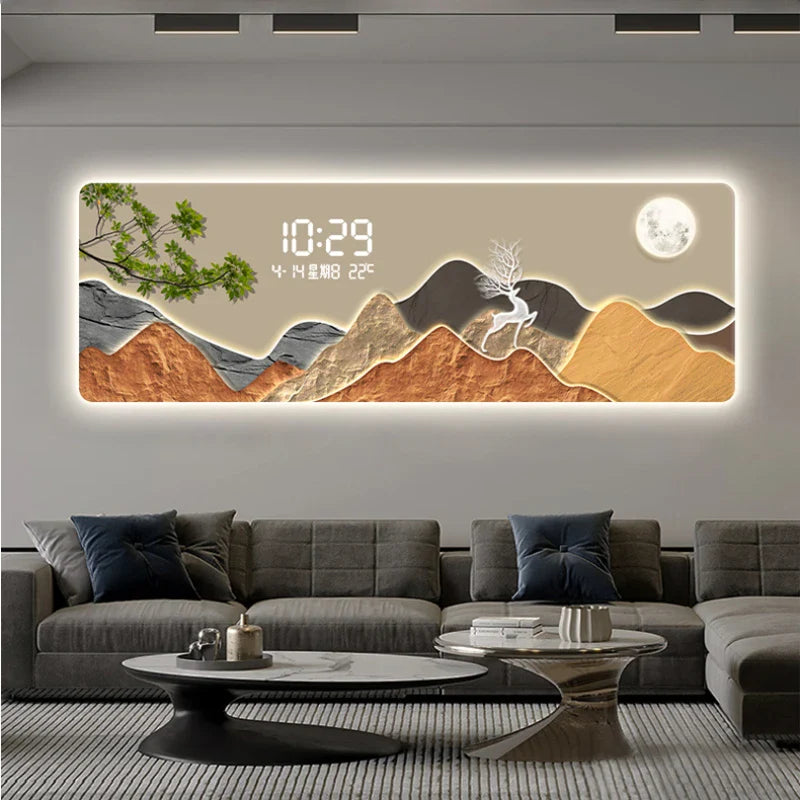 Silent Battery Operated Digital Wall Clock - Large Display with Auto-Dim, Perfect for Bedroom, Office, and Classroom Use