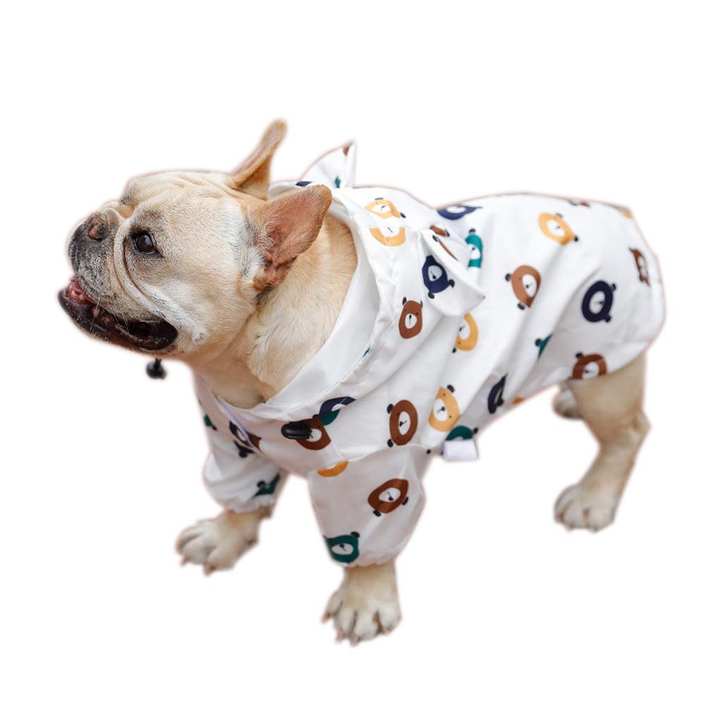 Waterproof Dog Raincoat - Hooded Rain Jacket for Small & Medium Dogs (Size L) | French Bulldog Rainwear | Ideal for Walking, Hiking & Outdoor Adventures
