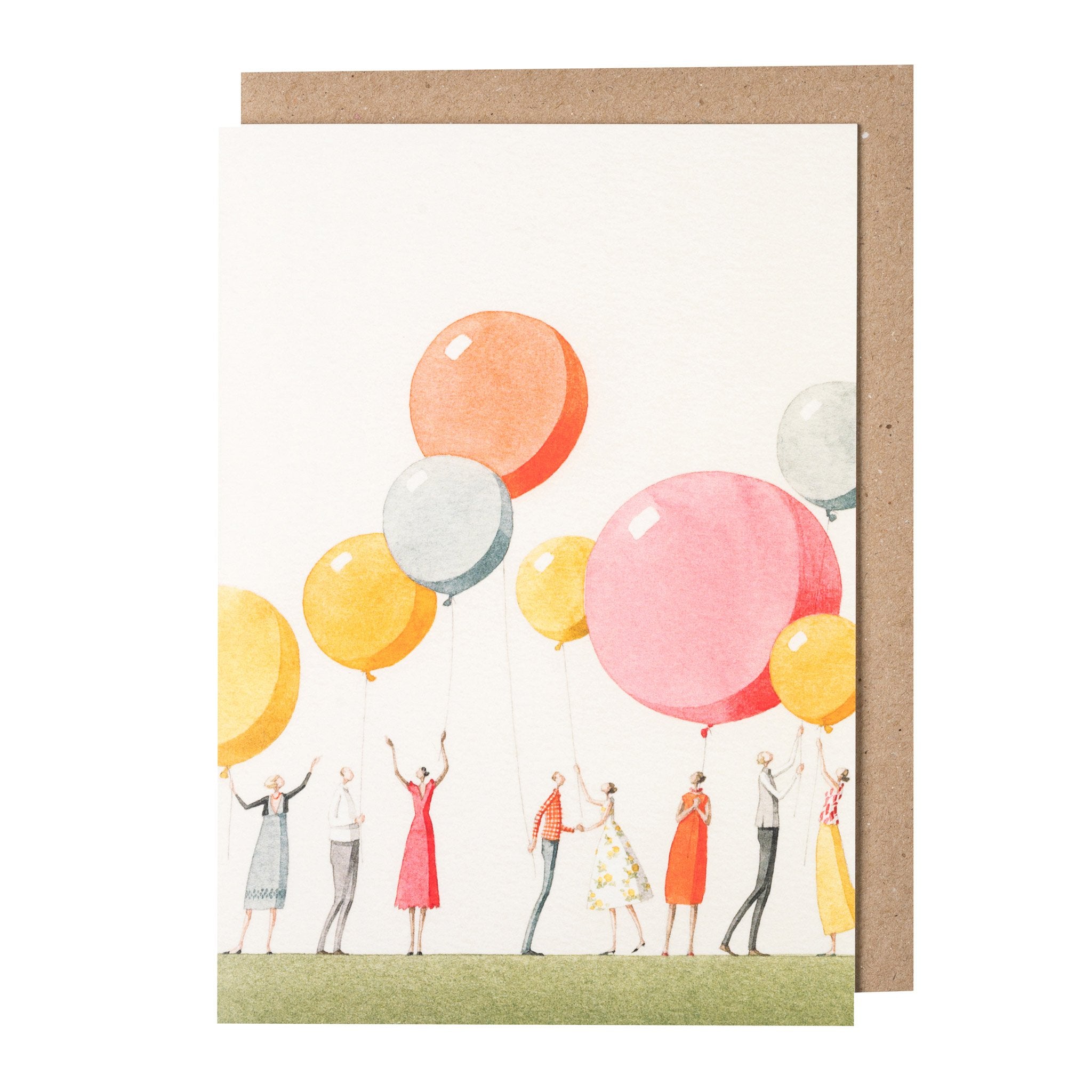 Happy Birthday Balloon Greeting Card - Elegant Party Invitation for Birthdays, Anniversaries & Celebrations - Perfect for DIY Decorations & Gift Giving