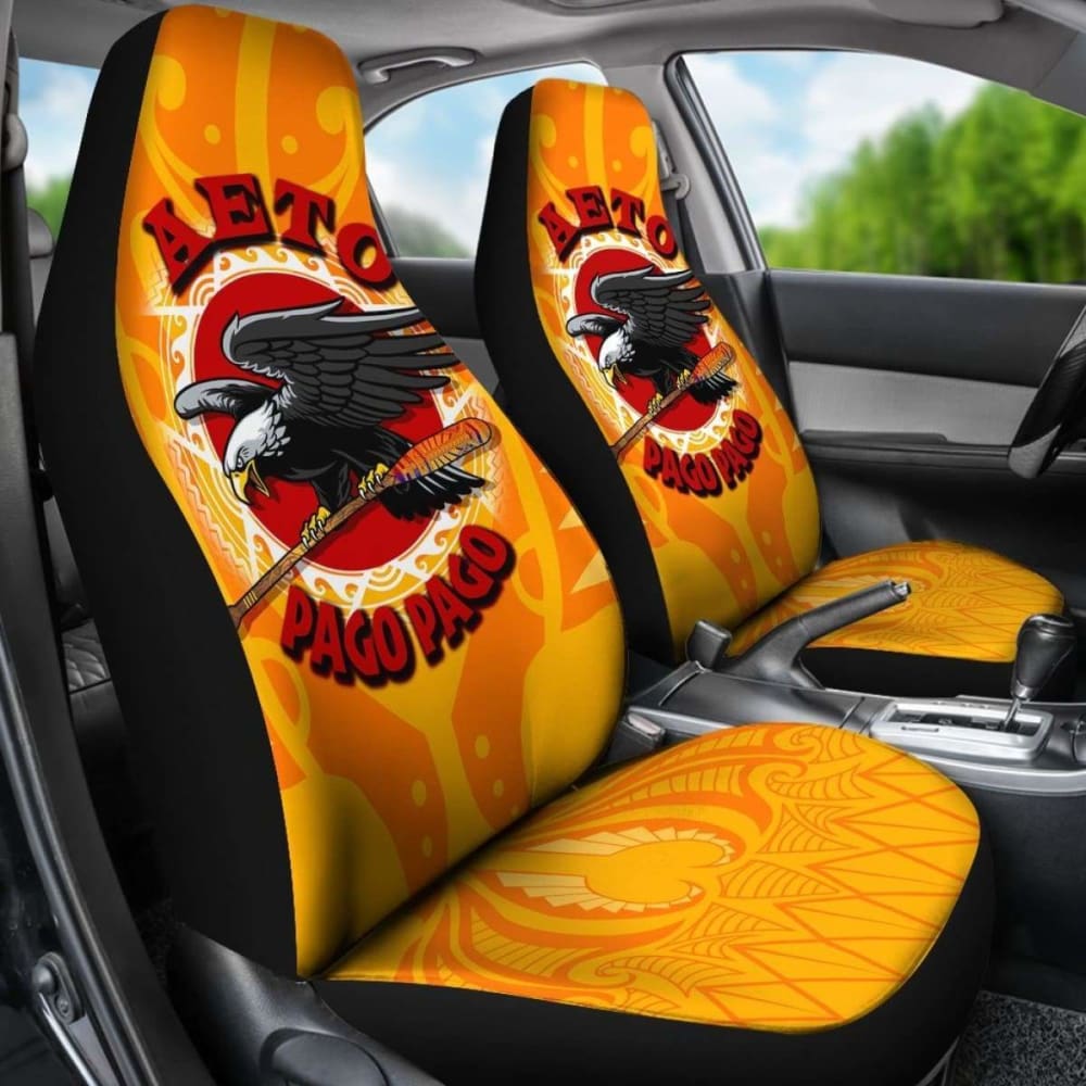 Premium American Samoa Car Seat Covers - Aeto Pago Pago 105905 - Durable & Comfortable for Cars, Trucks & SUVs - Perfect for Road Trips & Daily Commutes