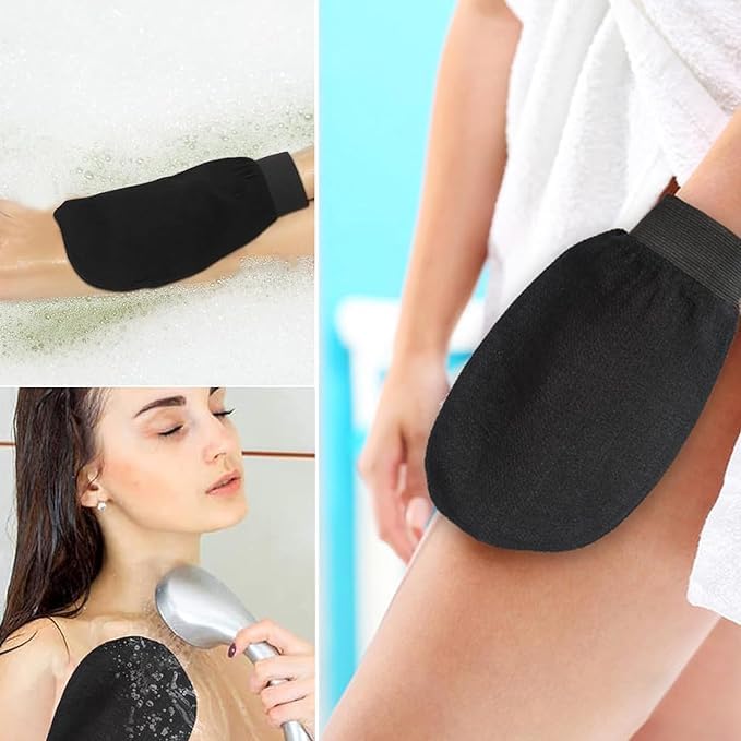 Exfoliating Mitt for Body (1pc) - Pure Viscose Fiber Scrub Glove - Deep Exfoliation for Dead & Dry Skin - Shower & Spa Essential for Men & Women - Perfect for Pre-Tanning & Smooth Skin Care