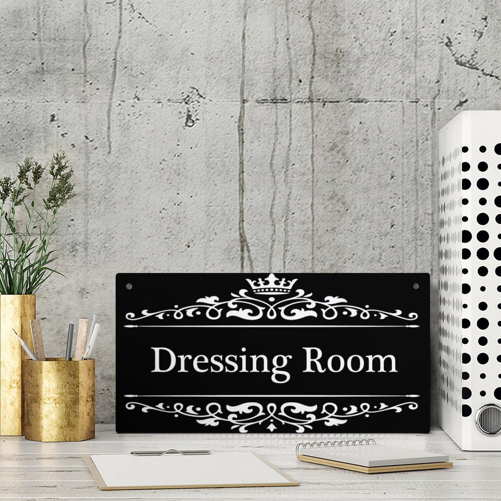 Elegant Dressing Room Sign - Handcrafted Wooden Wall Decor for Home & Bathroom, 6x12 Inches - Perfect for Bedroom, Closet, and Vanity Areas