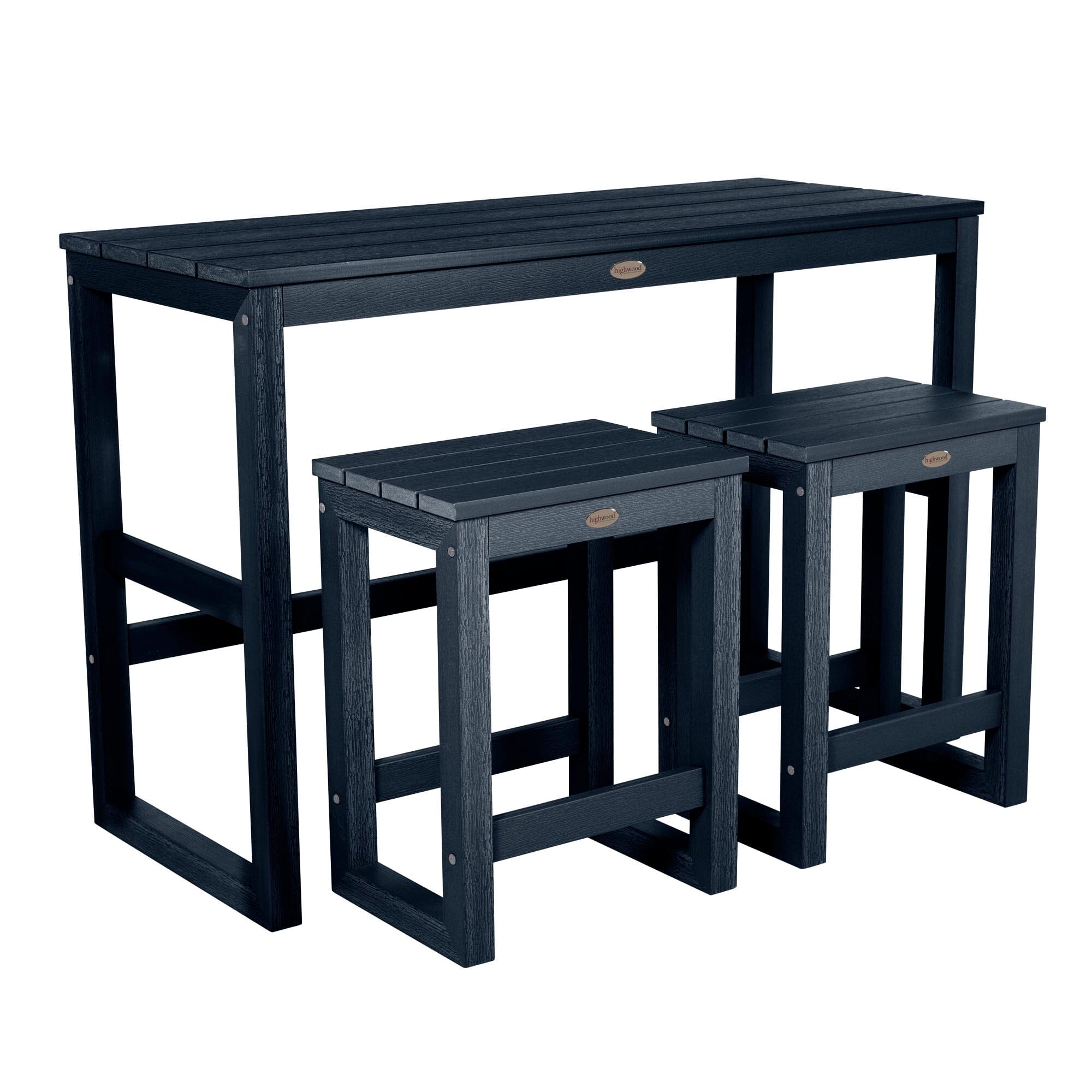 Modern Monroe Counter Height Balcony 3-Piece Set - Outdoor Patio Bistro Furniture for Small Spaces, Apartments & Condos