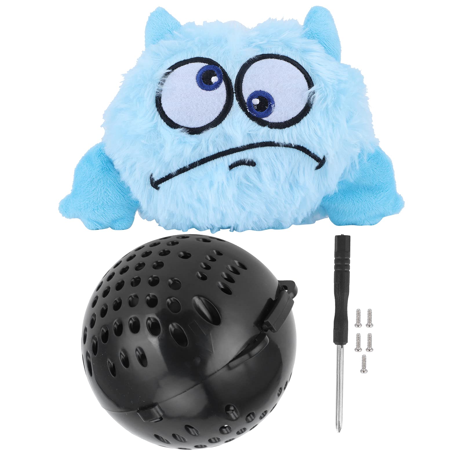 Bouncy Plush Dog Toy with Squeaker - Interactive Giggle Shake Ball for Small & Large Puppies - Fun Playtime & Training Reward for Dogs