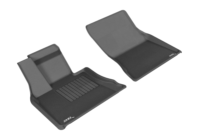 3D MAXpider Custom Fit All-Weather Floor Mats for 2014-2019 BMW X5/X6 (F15/F16) - Kagu Series 1st Row Black Car Mats | Perfect for Winter, Rain & Daily Protection