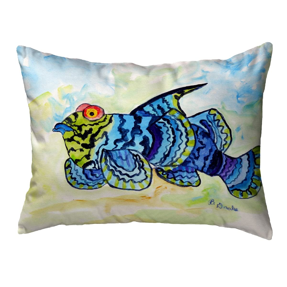 Betsy Drake NC1144 Decorative Throw Pillow 16x20 Inches - Multi-Color for Living Room, Bedroom & Sofa