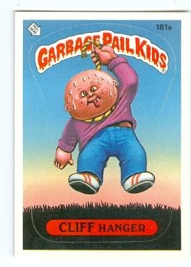Vintage 1986 Topps Garbage Pail Kids Sticker Trading Card #181A Cliff Hanger - Rare Collectible for Card Traders & 80s Nostalgia Fans