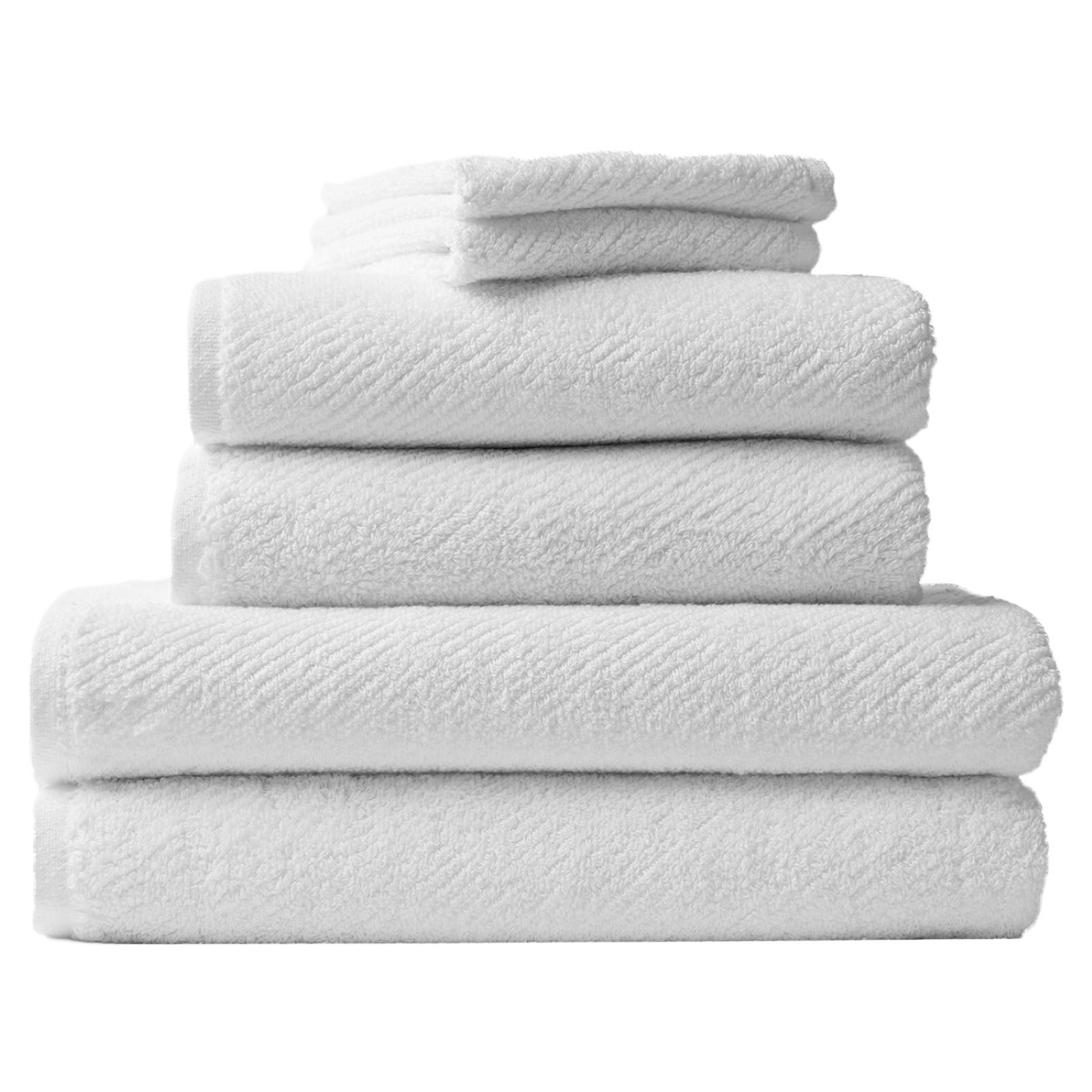 Coyuchi Air Weight Organic Cotton Towels Set of 6 - Ultra Soft & Absorbent Bath Towels, Hand Towels & Washcloths (Alpine White) | Luxury Spa & Bathroom Essentials for Home & Hotels