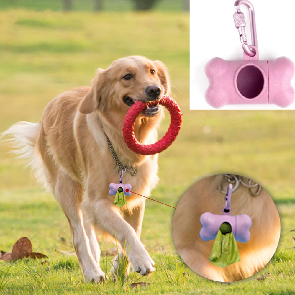 1Pc Bone-Shaped Dog Poop Bag Holder - Portable Biodegradable Waste Bag Dispenser with Clip for Dogs - Perfect for Walking, Hiking & Outdoor Pet Cleanup
