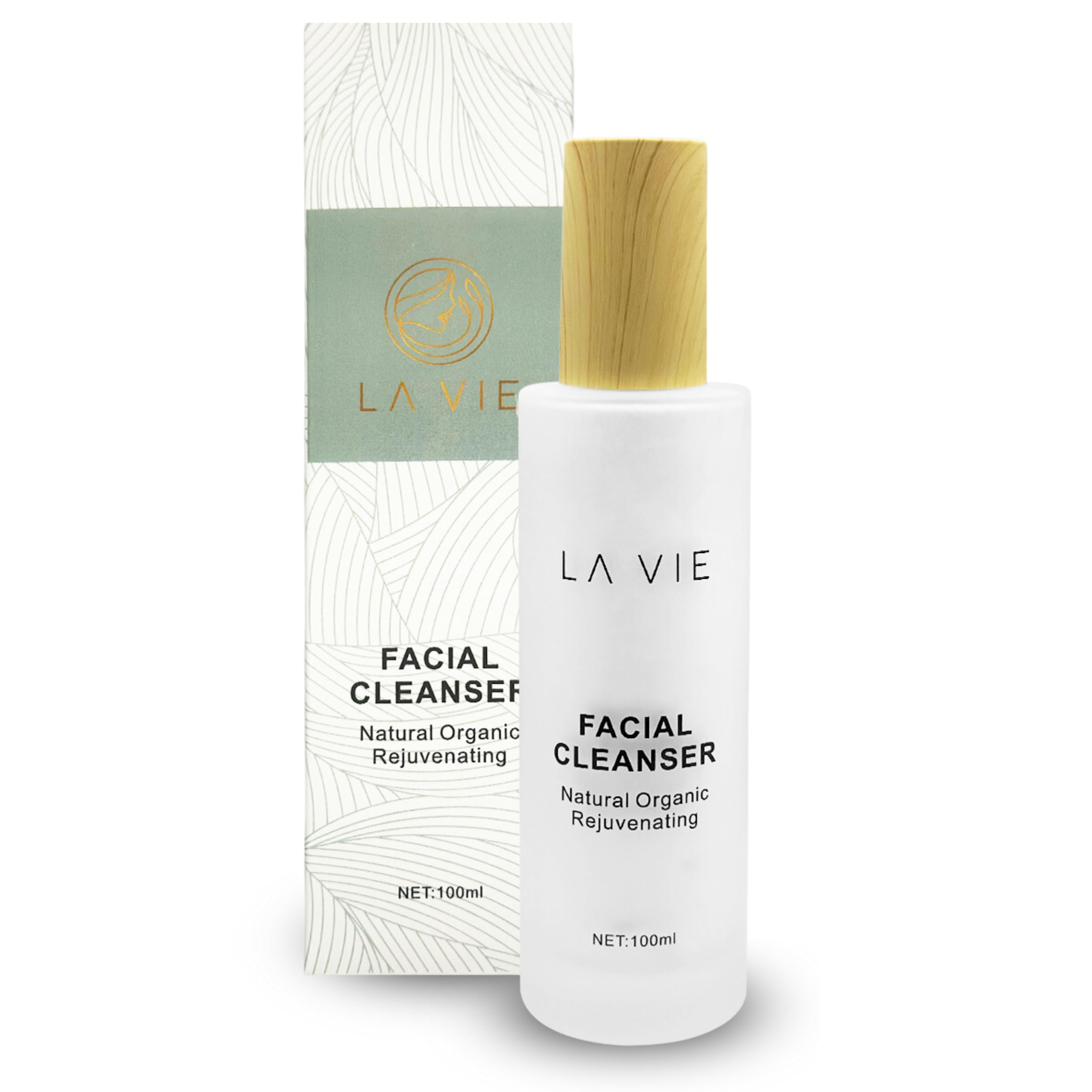 La Vie Rejuvenating Facial Cleanser - Anti-Aging Face Wash with Caffeine, Aloe Vera & Lavender for Women | Gentle Daily Cleansing & Hydration | 100ml/3.38Fl Oz | Perfect for Morning & Night Skincare Routine