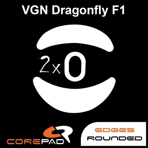 Corepad Skatez Mouse Feet for VGN Dragonfly F1 Series - Ultra Smooth Gliding PTFE Feet for Gaming Mice - Perfect for Esports, FPS Games & Competitive Gaming