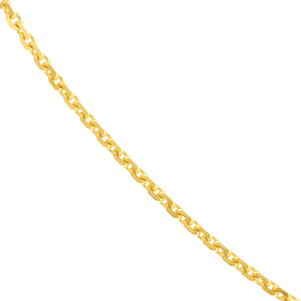 14K Gold Diamond Cut 0.8mm Cable Chain Necklace - Dainty & Elegant Jewelry for Women, Perfect for Layering, Everyday Wear & Special Occasions