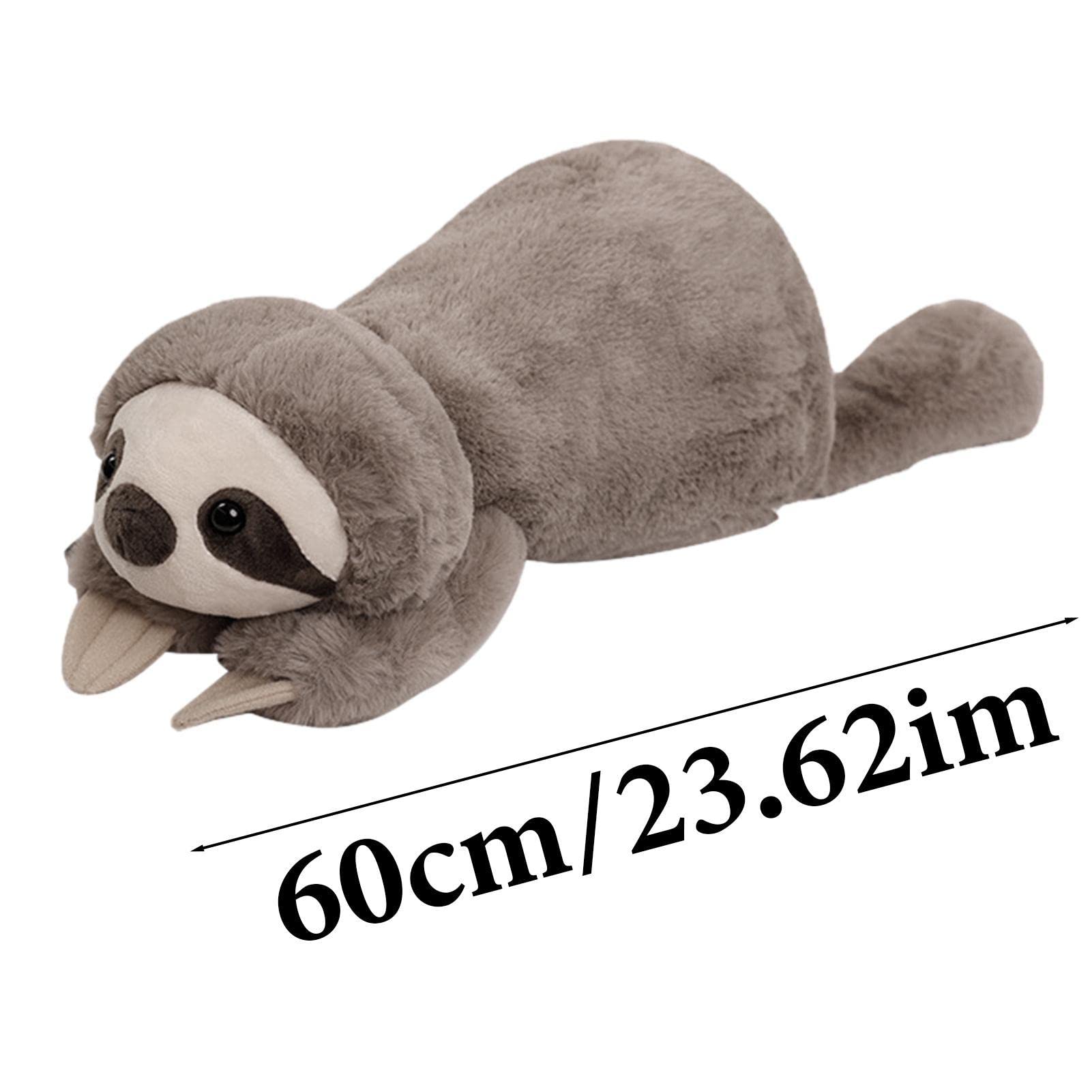 Weighted Plush Animal for Stress Relief & Anxiety - Cute Fox, Crocodile, Sloth or Raccoon Stuffed Animal Toy (60cm/70cm) - Soft Weighted Pillow for Kids & Adults, Perfect Gift for Birthday, Christmas & Home Decor