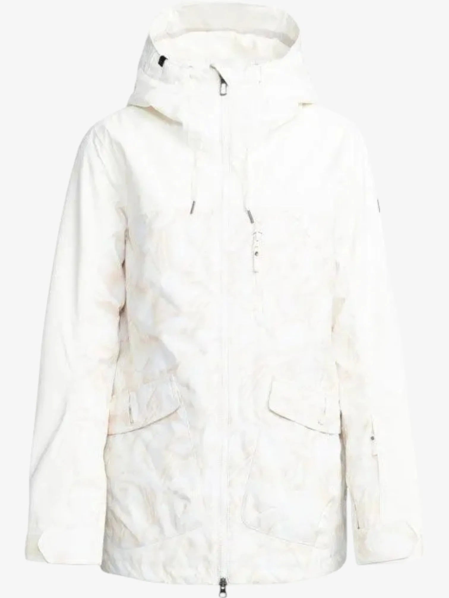 ROXY Women's Snow Stated Jacket - White Winter Waterproof Ski Coat for Snowboarding & Outdoor Adventures