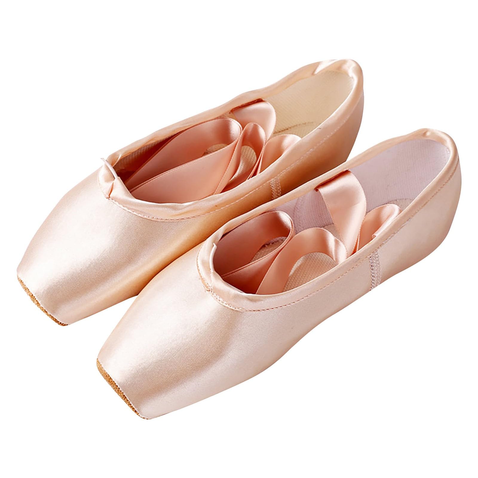 Professional Ballet Pointe Shoes for Girls & Kids - Satin Dance Shoes with Solid Ribbon for Ballerina, Gymnastics & Dance Performance - Perfect for Recitals, Competitions & Ballet Classes