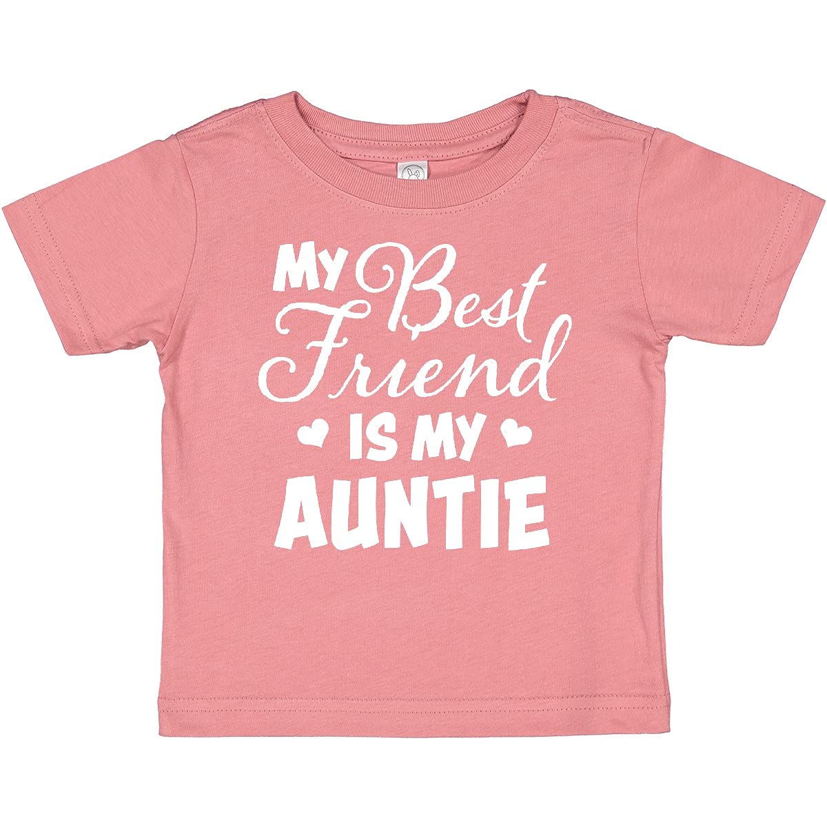 My Best Friend is My Auntie with Hearts Baby T-Shirt - Perfect for Family Gatherings and Special Occasions