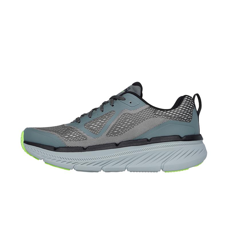 MAX CUSHION PREMIER 2.0 Running Shoes for Men - Lightweight Comfortable Athletic Sneakers with Superior Arch Support (Gray/Lime) - Perfect for Jogging, Gym Workouts & Daily Walking