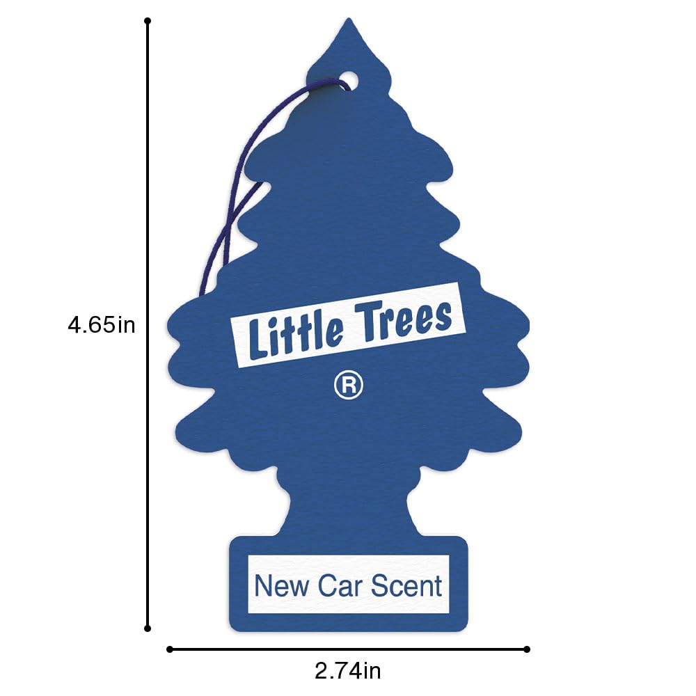 Little Trees Air Fresheners - 24 Pack Hanging Car Air Fresheners with Long Lasting New Car Scent | Perfect for Vehicles, Home, Office & Small Spaces | Eliminates Odors & Freshens Air