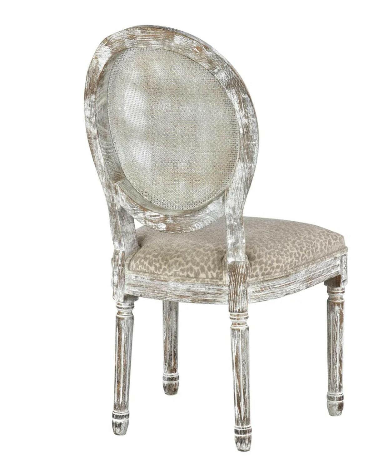 Robertson Dining Table with 4 Maxwell Snow Leopard Print Chairs - 5-Piece Modern Dining Set for Kitchen, Breakfast Nook & Small Space Decor