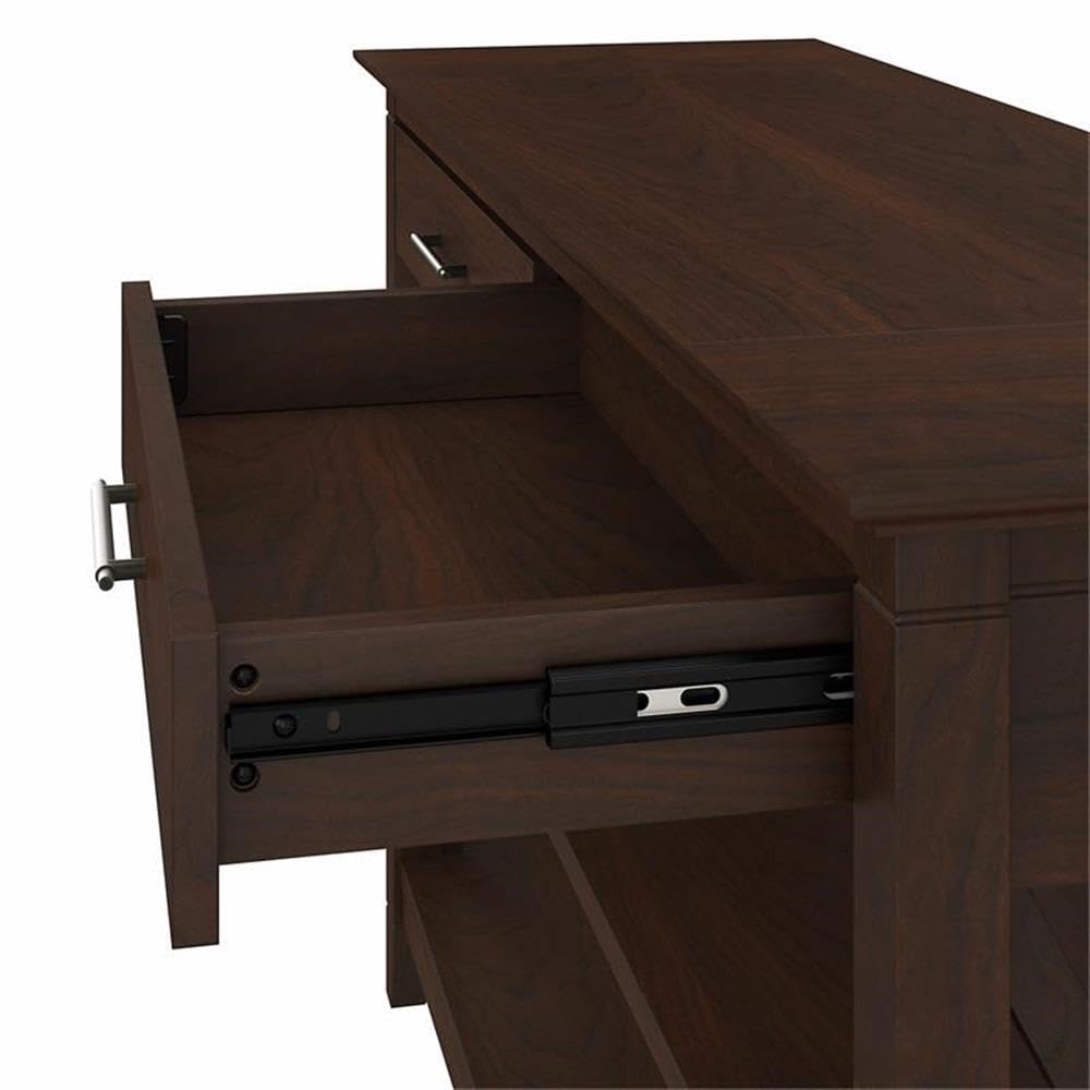 Bush Key West TV Stand with Coffee & End Tables - Bing Cherry for Living Room