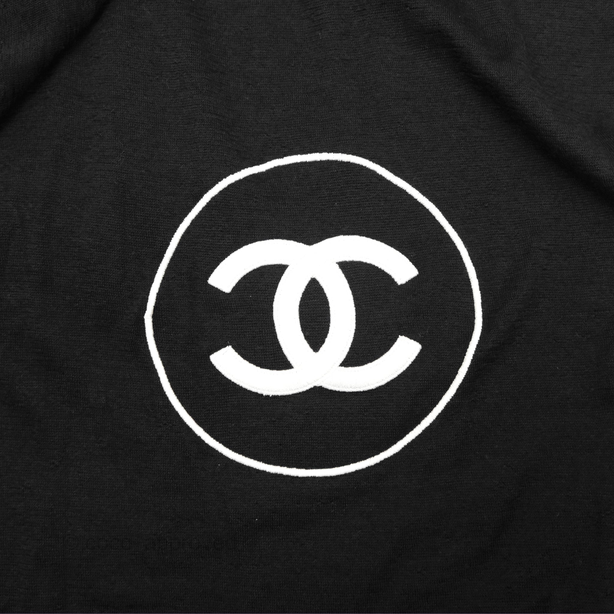 Chanel CC Logo Black & White Cashmere Silk Scarf - Luxury Fashion Accessory for Women, Perfect for Gifts, Parties & Winter Outfits