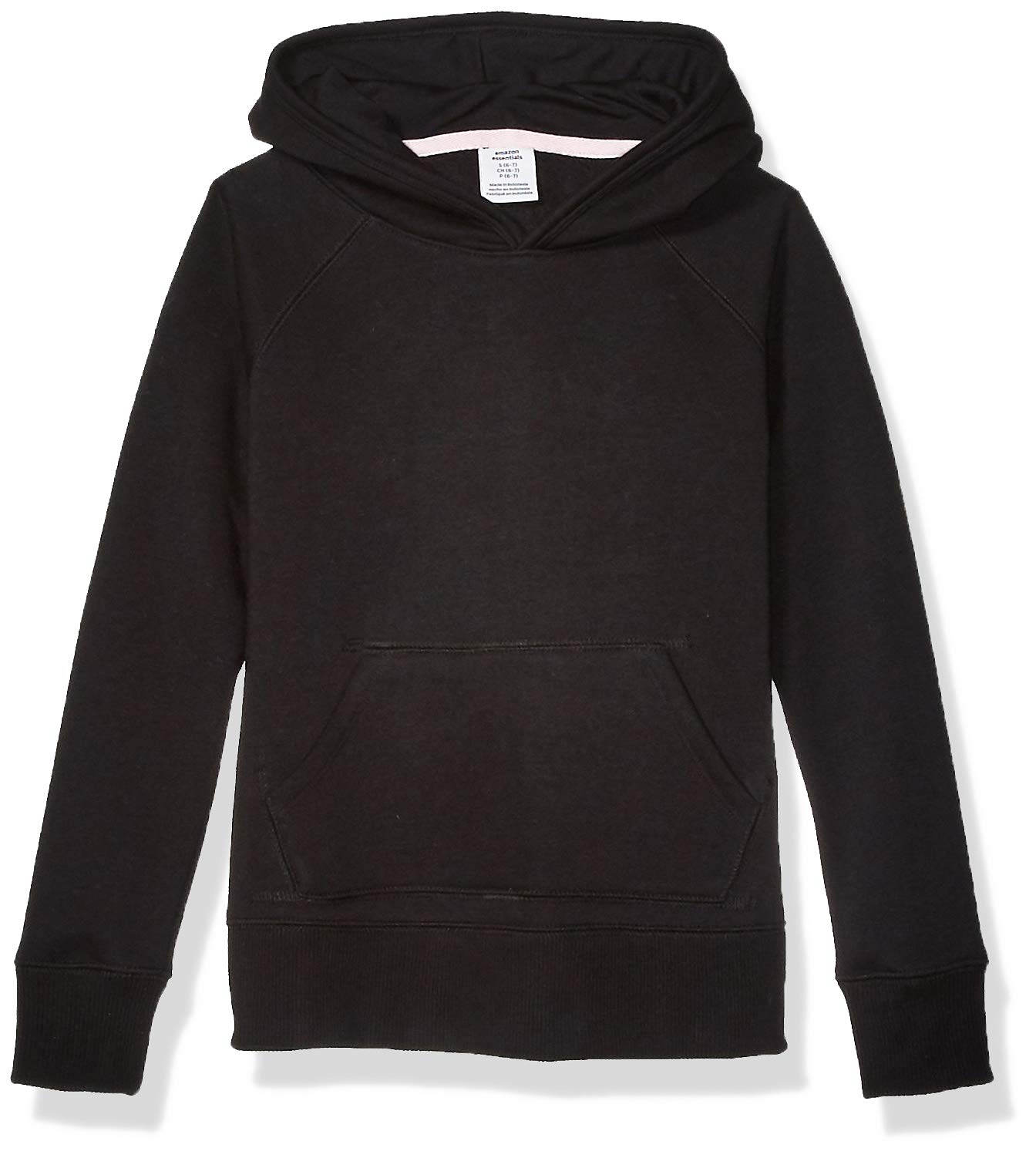 Amazon Essentials Girls and Toddlers' Pullover Hoodie Sweatshirt - Soft Cotton Blend, Cozy Fleece Lining, Adjustable Drawstring for Comfort - Perfect for Playdates, School, and Outdoor Activities