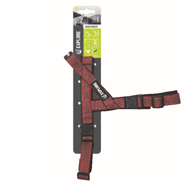 M PETS Explore Harness - Adjustable Dog Harness for Small, Medium & Large Breeds - Reflective & Breathable Pet Vest for Walking, Hiking & Outdoor Adventures