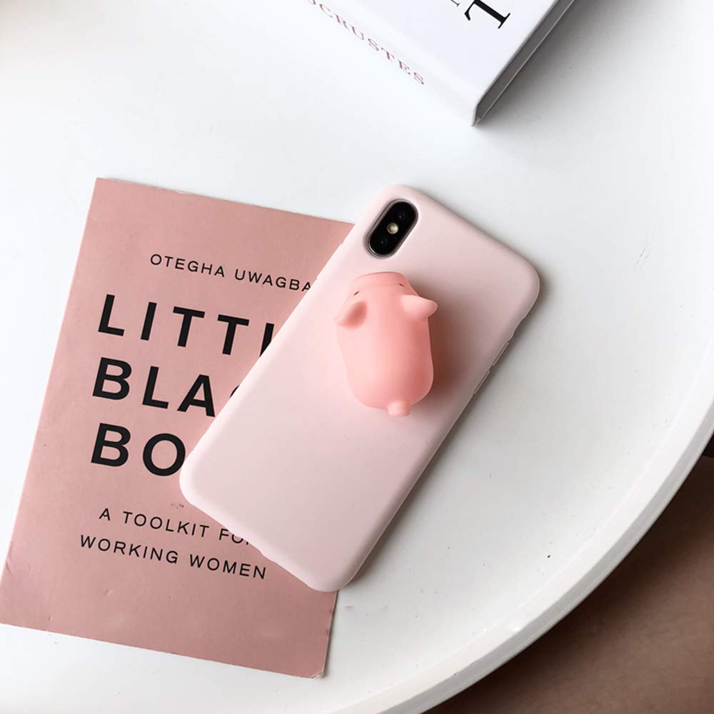 UnnFiko 3D Cartoon Pig Squishy Soft Rubber Phone Case - Compatible with iPhone 12 Pro Max, Creative Funny Protective Cover (Shout Piglet Design) - Perfect for Playful Protection, Cute Gift for Kids & Pig Lovers