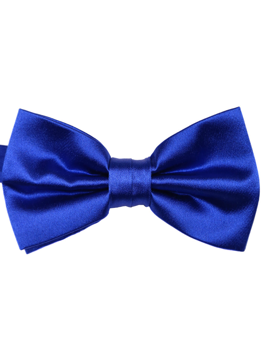 DÉCLIC Classic Plain Bow Tie Royal Blue - Elegant Formal Neckwear for Men, Perfect for Weddings, Prom, Black Tie Events & Office Wear