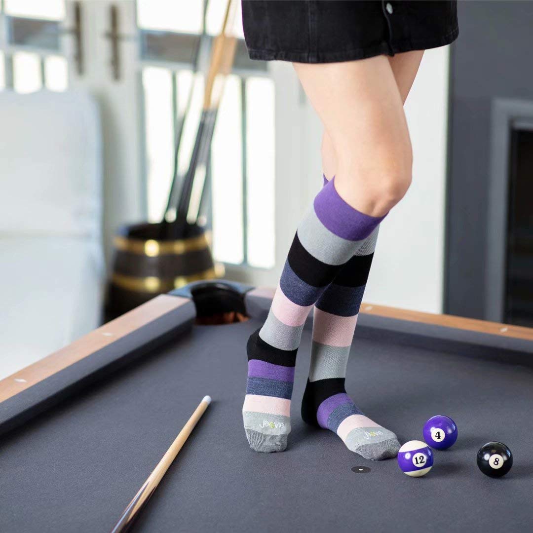JAVIE 75% Merino Wool Compression Socks 15-20mmHg for Women & Men - Ultra Soft, Breathable & Odor-Resistant - Perfect for Running, Travel & Circulation Support