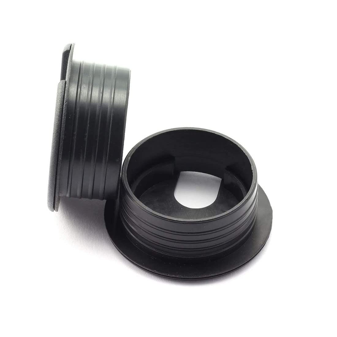 TuTuYa 10PCS 1-3/8 Inch (35mm) Black Desk Cable Grommet Hole Covers with Hole Saw - Durable Cable Management Solution for Office & Home Desks - Perfect for Computer, Monitor & TV Wire Organization