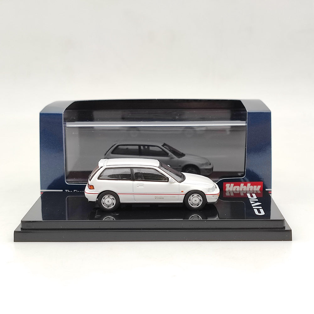 1/64 Scale Hobby Japan Honda Civic EF9 SiR Diecast Model Car - Limited Edition White - Perfect for Collectors, Display, and Racing Enthusiasts