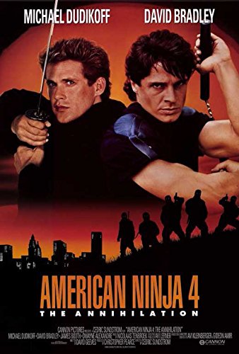 American Ninja 4: The Annihilation Movie Poster (27x40 Inches) - Vintage Action Film Wall Art for Home Theater, Man Cave & Movie Room Decor
