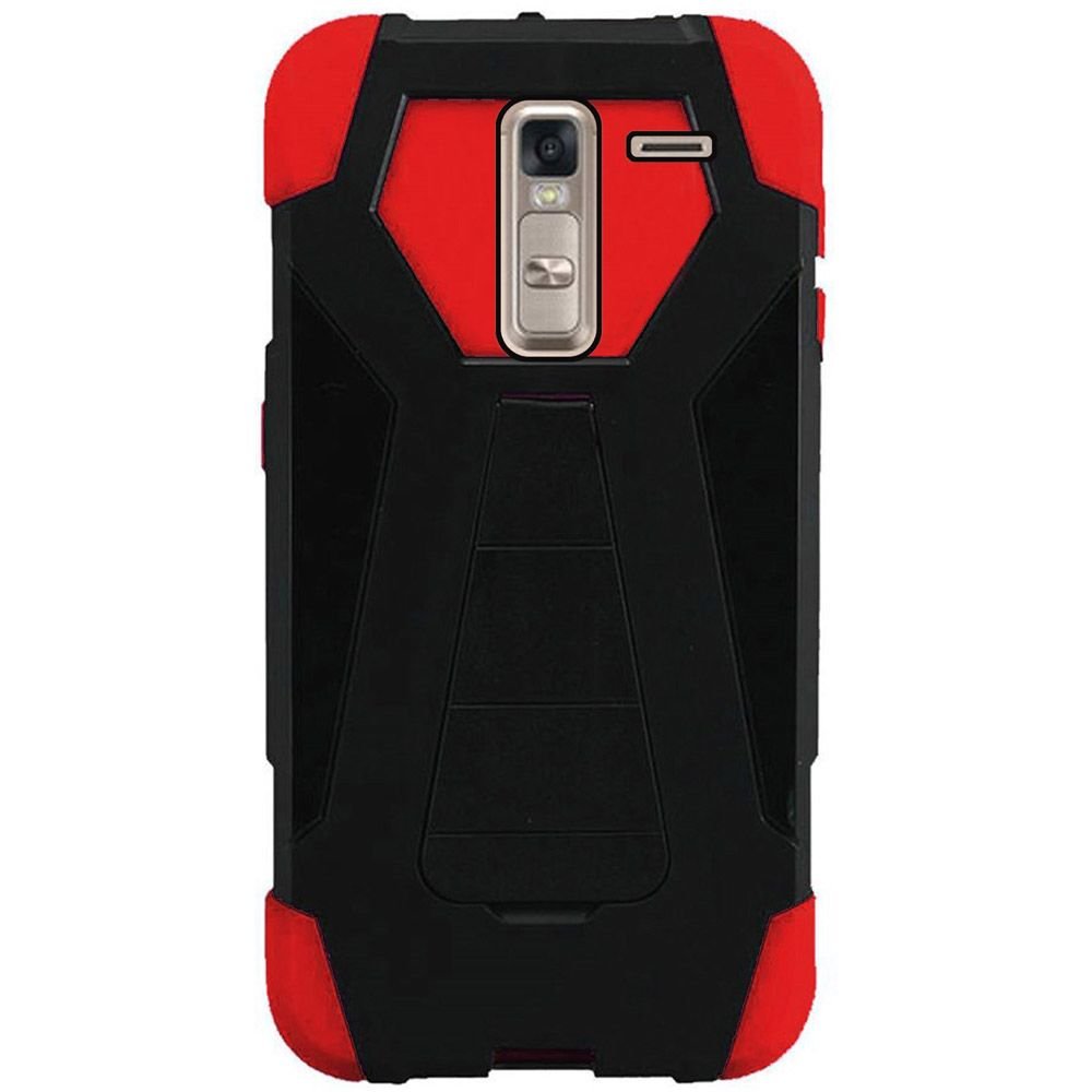 LG Class F620 Zero Wireless T-Stand Cover Case - Shockproof Protective Phone Case with Retail Packaging (Black/Red) - Perfect for Daily Use, Travel & Outdoor Activities